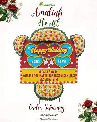 Karangan Papan Bunga Pernikahan di Jebed Selatan